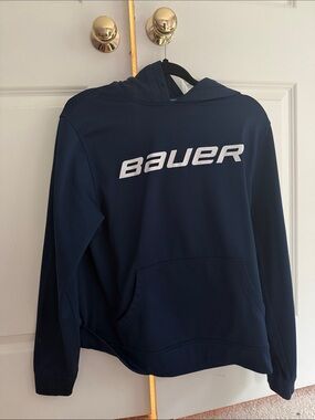 Bauer Navy Hoodie with White Logo